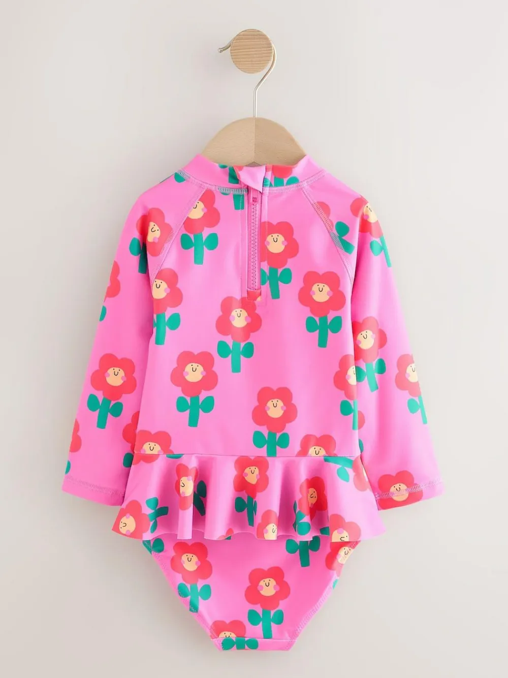Hot Next Sunsafe Swim Set (3mths-7yrs) Pink Stampy Floral