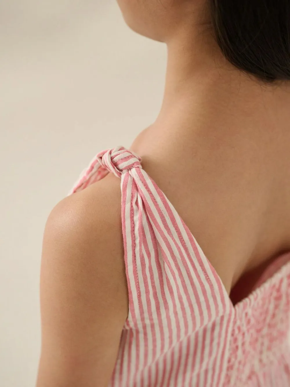 Next 100% Cotton Barrel Playsuit (3-16yrs) Pink Stripe