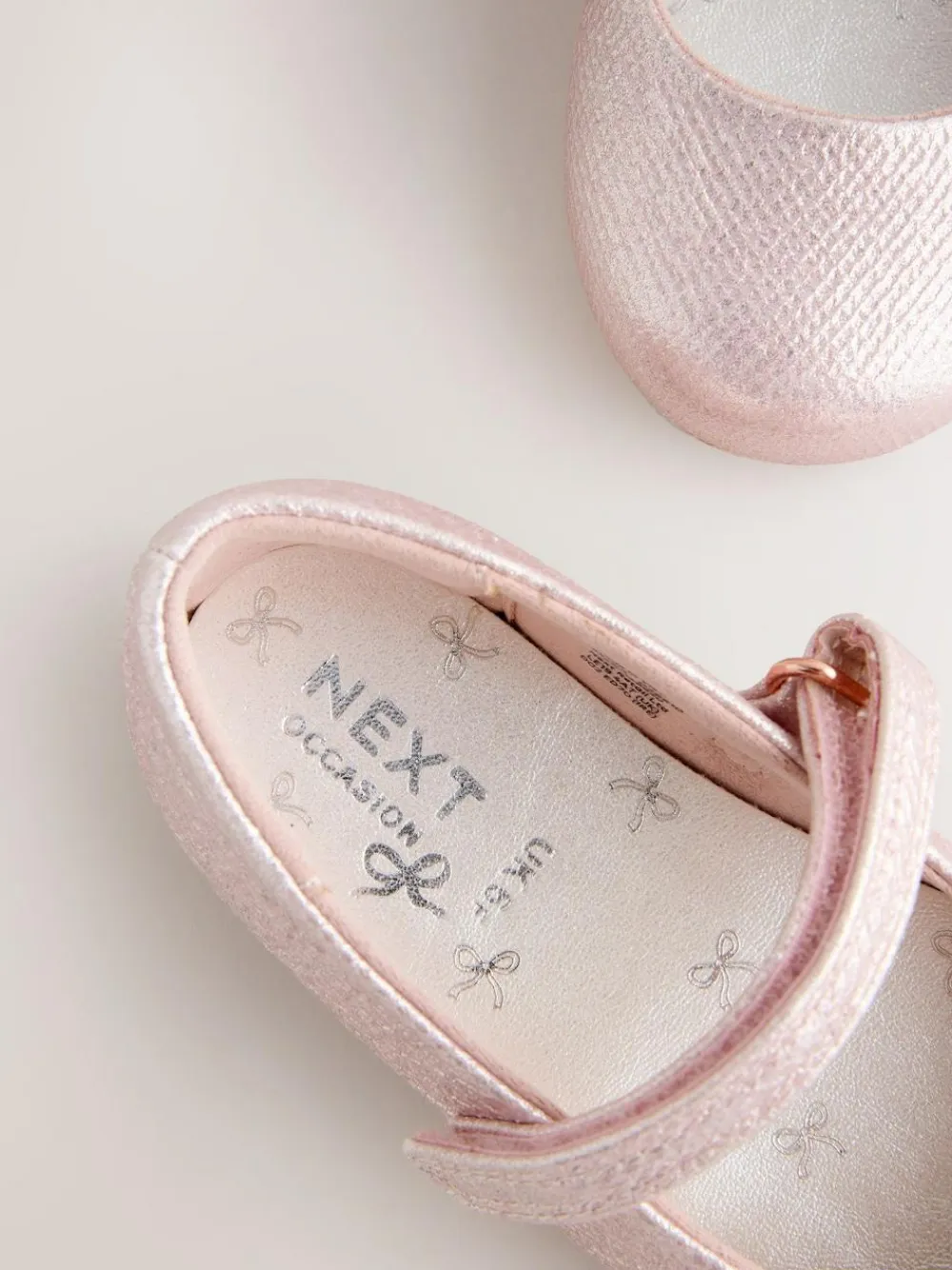 Next Wide Fit (G) Mary Jane Touch Fastening Occasion Shoes Pink