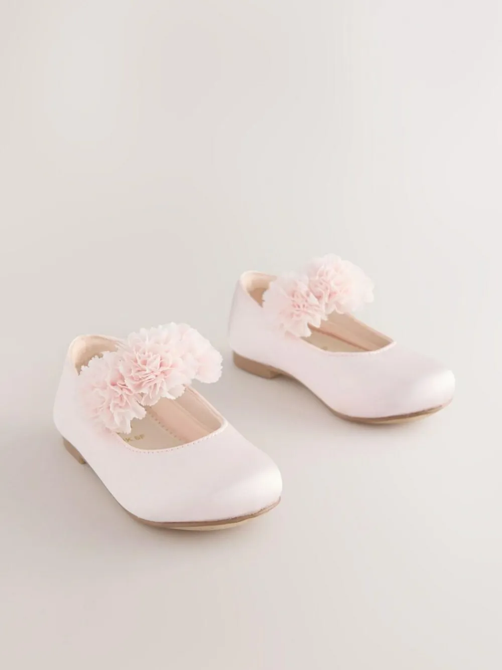 Hot Next Wide Fit (G) Satin Flower Girl Occasion Mary Jane Shoes Pink