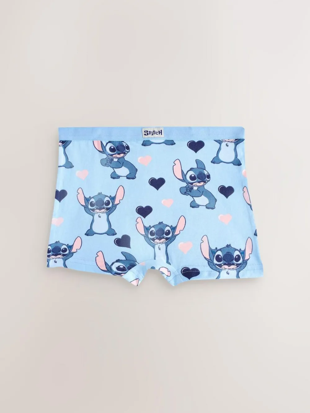 Next Pink/Blue Disney Stitch and Angel Shorts 5 Pack (2-16yrs)^ Underwear
