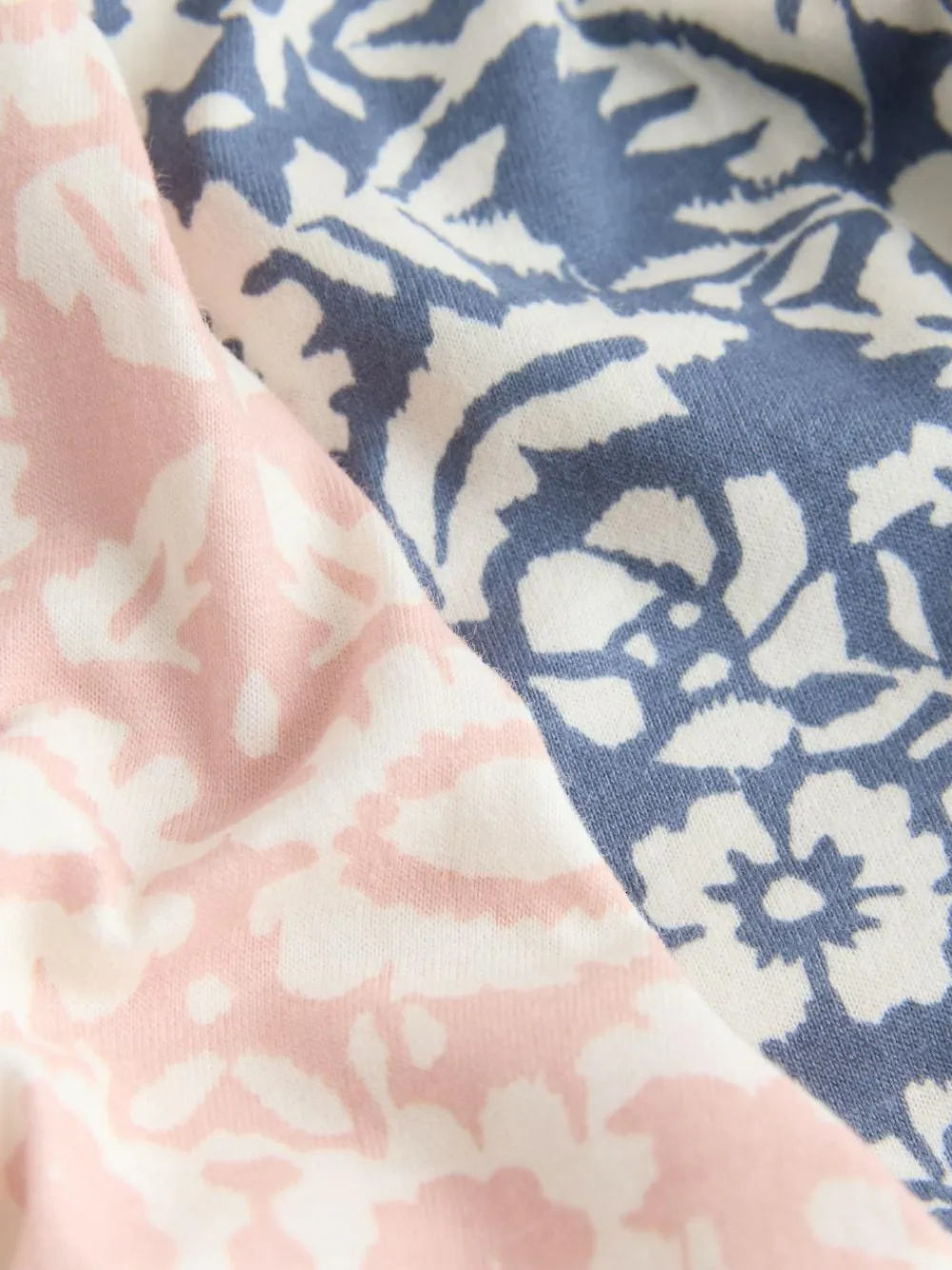 Next Short Sleeve Pyjamas 2 Pack Pink/Blue Floral