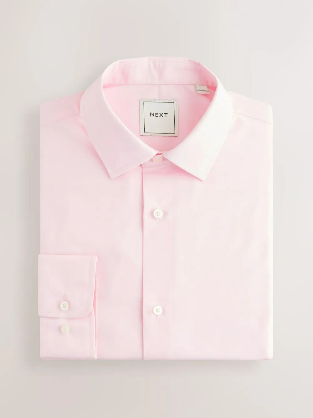 Outlet Next Regular Fit Easy Care Long Sleeve Single Cuff Smart Shirts 2 Pack Pink/Blue
