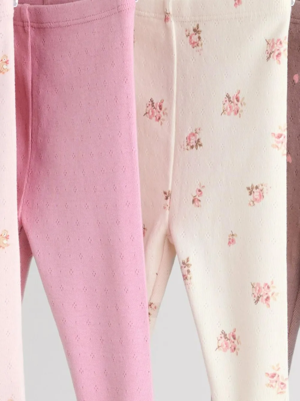 Next Pink/Brown/Heart Baby Leggings 4 Pack (0mths-2yrs)^ Baby Girls|Baby Girls