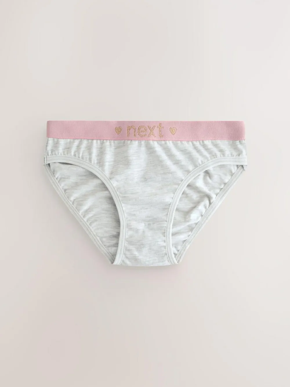 Clearance Next Bikini Briefs 7 Pack (5-16yrs) Pink/Grey