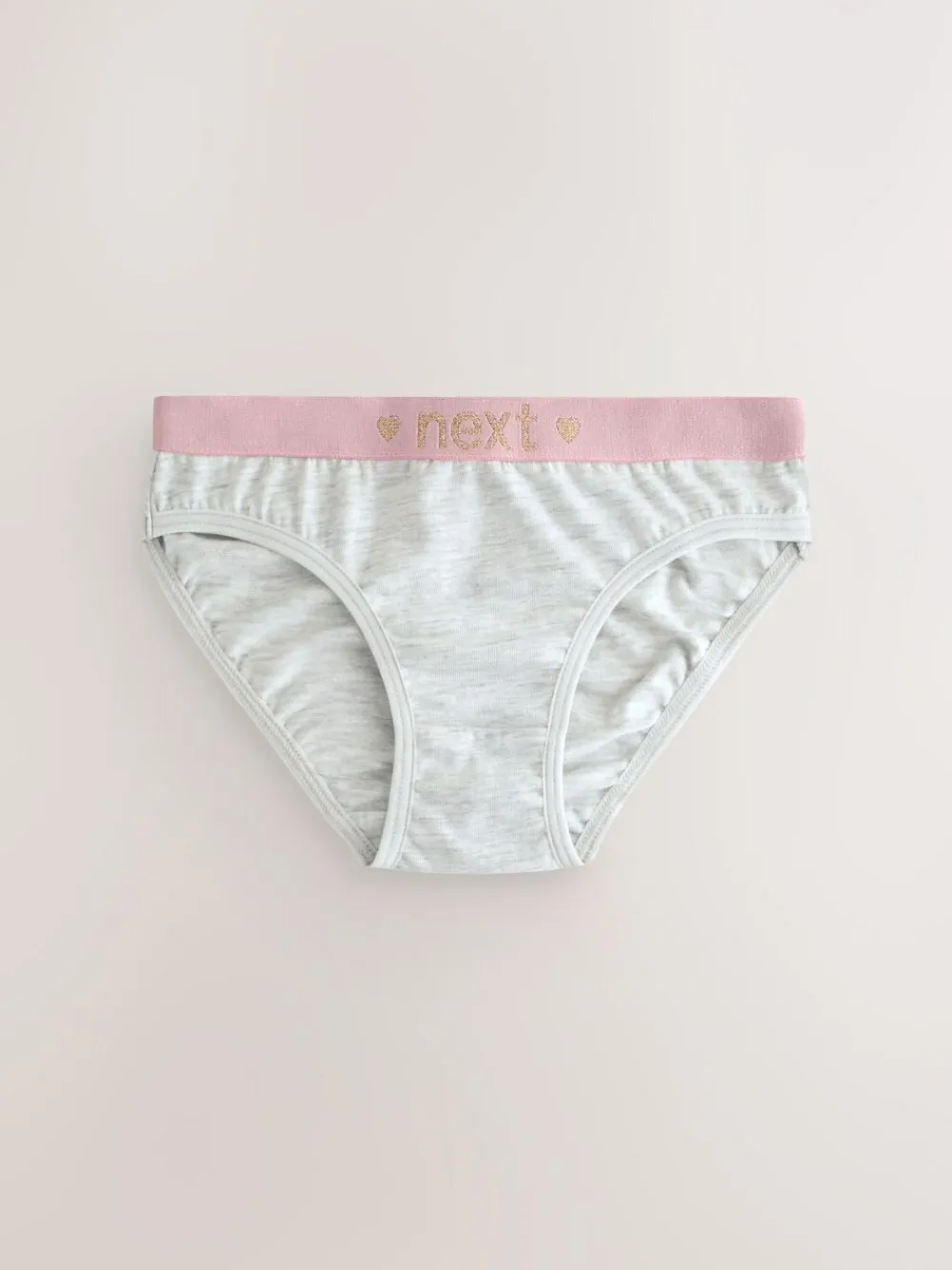 Clearance Next Bikini Briefs 7 Pack (5-16yrs) Pink/Grey