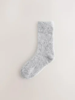 Best Next Velvet Cosy Socks 2 Pack Pink/Grey Sparkle