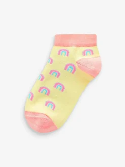 Best Next Pink/Grey/Purple 5 Pack Cotton Rich Unicorn Character Trainer Socks
