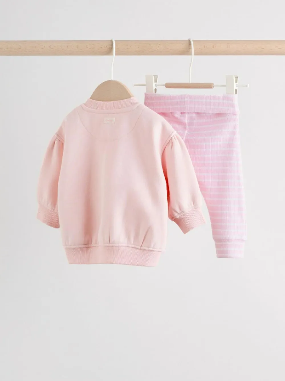 Next Pink/White Baby Jacket, Top and Leggings Set 3 Piece (0mths-2yrs)^ Sets & Coords
