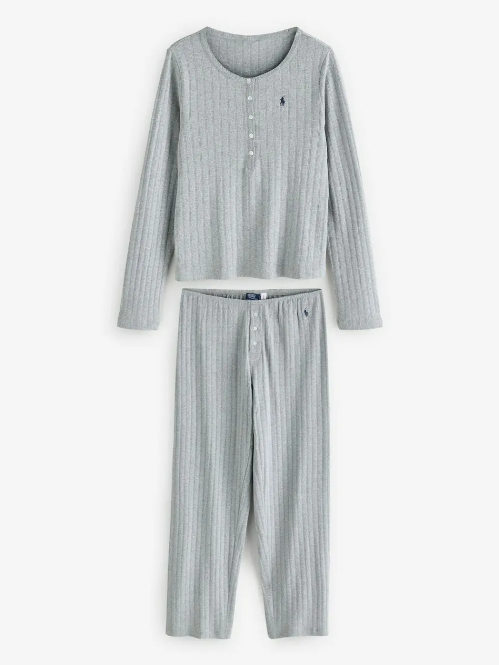 Hot Polo Ralph Lauren Grey Henley/Wide Leg Sleep Set