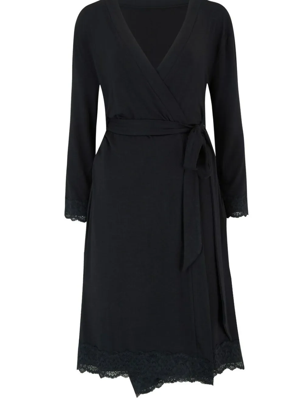 Pour Moi Sofa Loves Lace Jersey Wrap Gown^Women Bathrobes