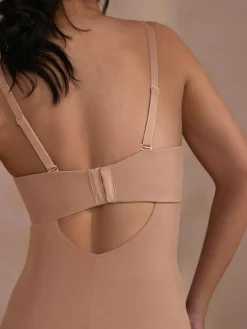 Best Next DD+ Minimising Bandeau Tummy Control Thigh Smoother Praline Nude