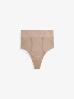 Sale Next High Waist Thong Seamless Firm Tummy Control Shaping Briefs Praline Nude