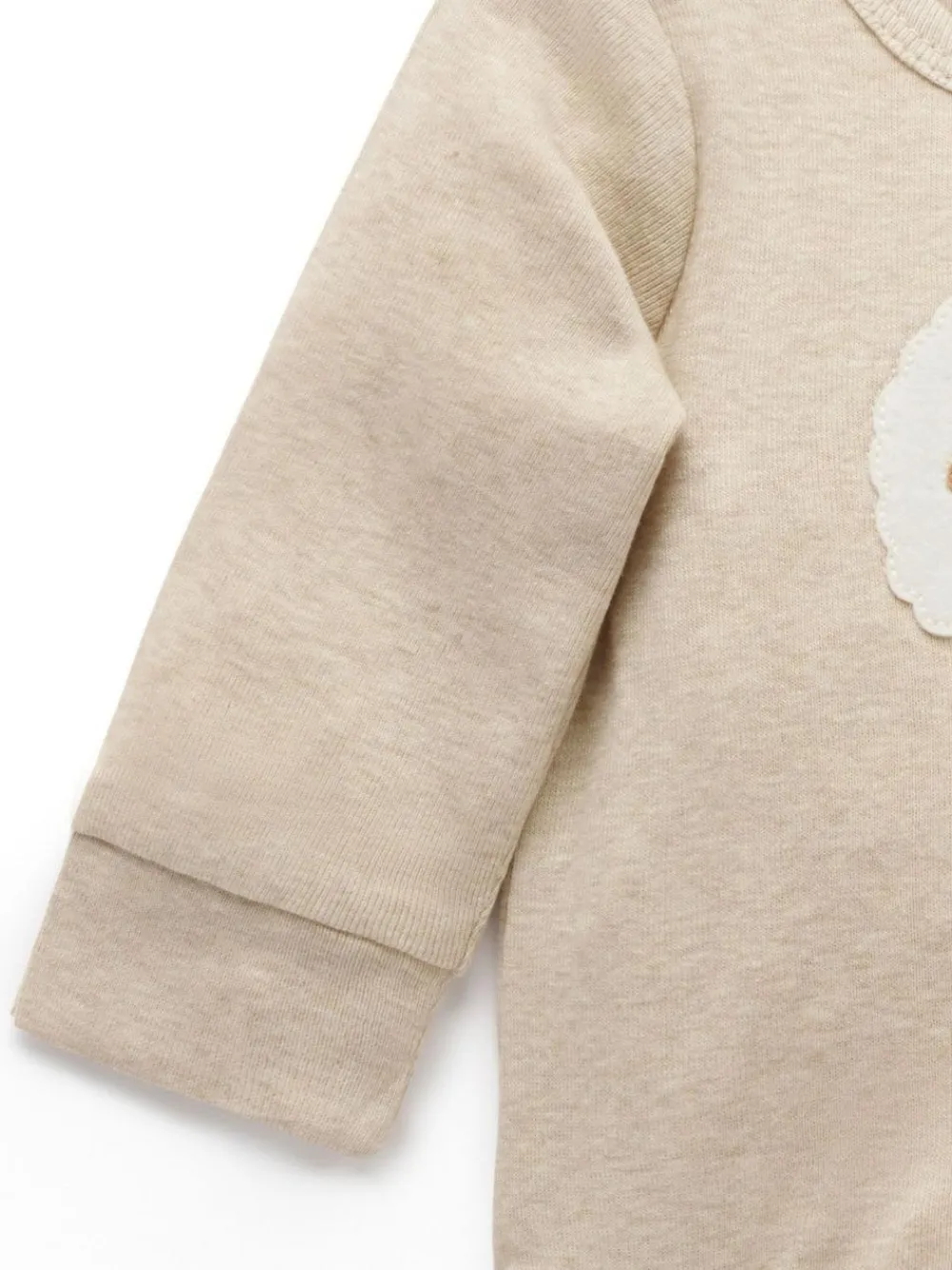 Clearance Purebaby Appliqué Bodysuit Natural