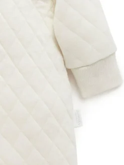 Best Purebaby Natural Cotton Quilted Zip Pramsuit