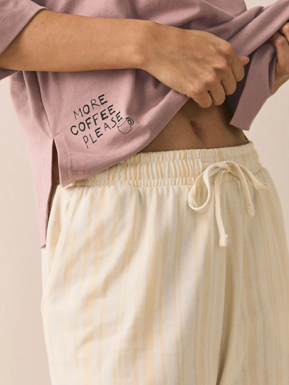 Next Purple Breakfast Short Sleeve Pyjamas^Women Pyjamas|All Night & Lounge