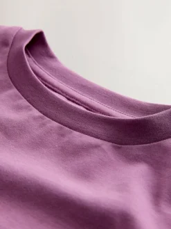New Next Oversized Graphic Print T-Shirt (3-16yrs) Purple Croissant