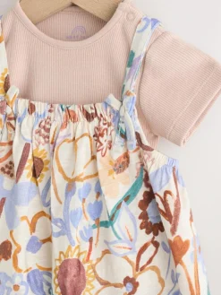 Next Baby Jersey Dungarees and Bodysuits Set 2 Piece (0mths-3yrs)^ Rompers & Overalls