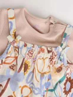 Next Baby Jersey Dungarees and Bodysuits Set 2 Piece (0mths-3yrs)^ Rompers & Overalls