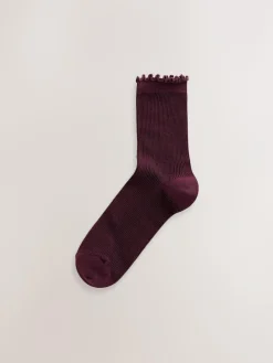 Next Purple Lettuce Welt Ankle Socks 5 Pack^Women Socks & Tights