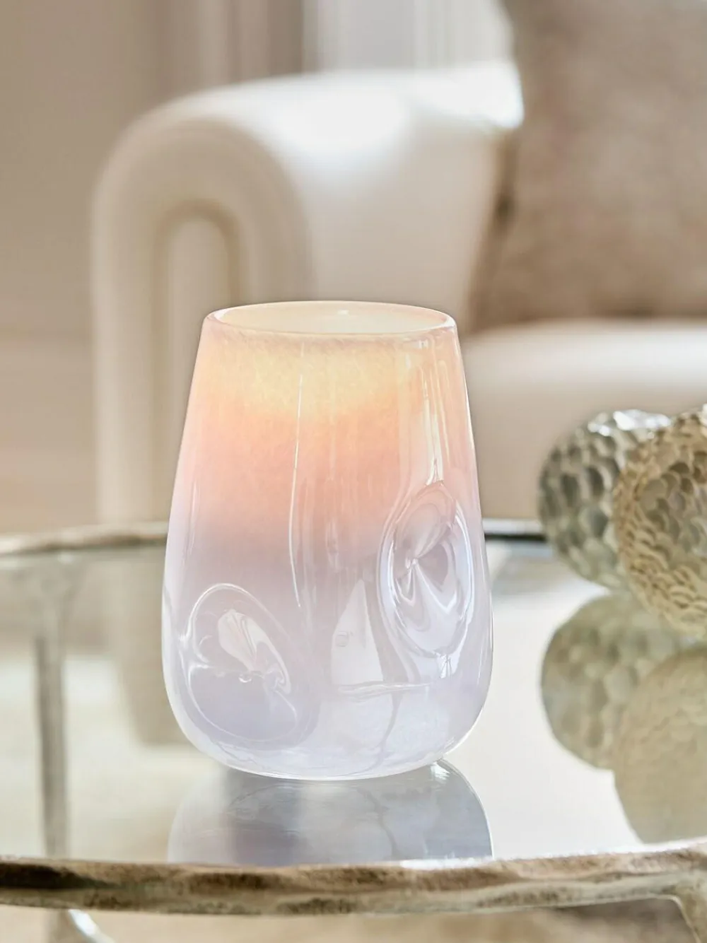 Next Purple Lustre Glass Hurricane Candle Holder^ Candle Holders & Lanterns