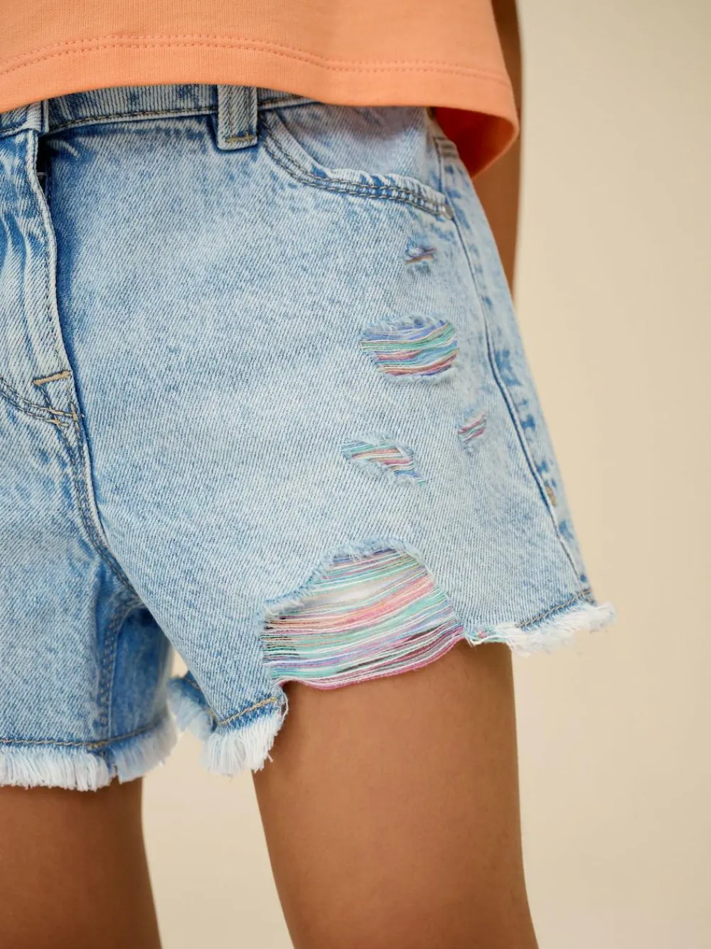 Next 100% Cotton Frayed Edge Distressed Shorts (3-16yrs)^ Shorts & Skirts