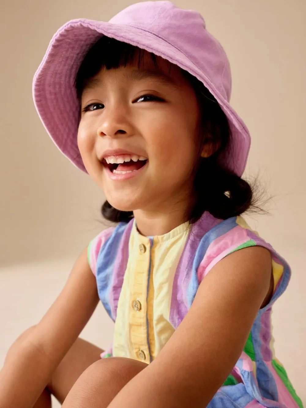 Clearance Next Sleeveless Playsuit (3mths-7yrs) Rainbow Stripe