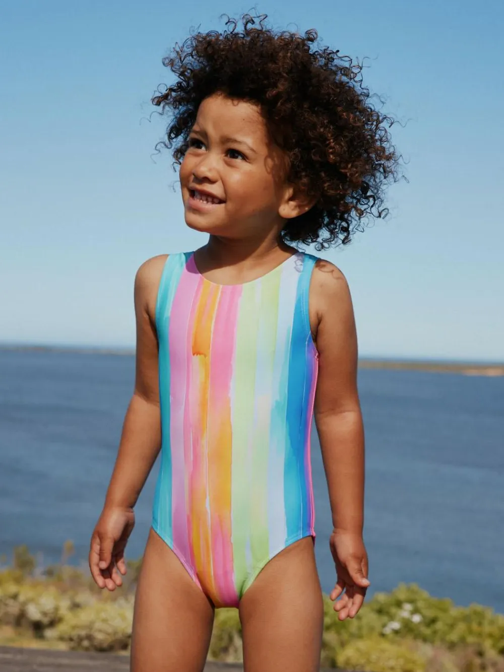 Next Rainbow Stripe Swimsuit (3mths-10yrs)