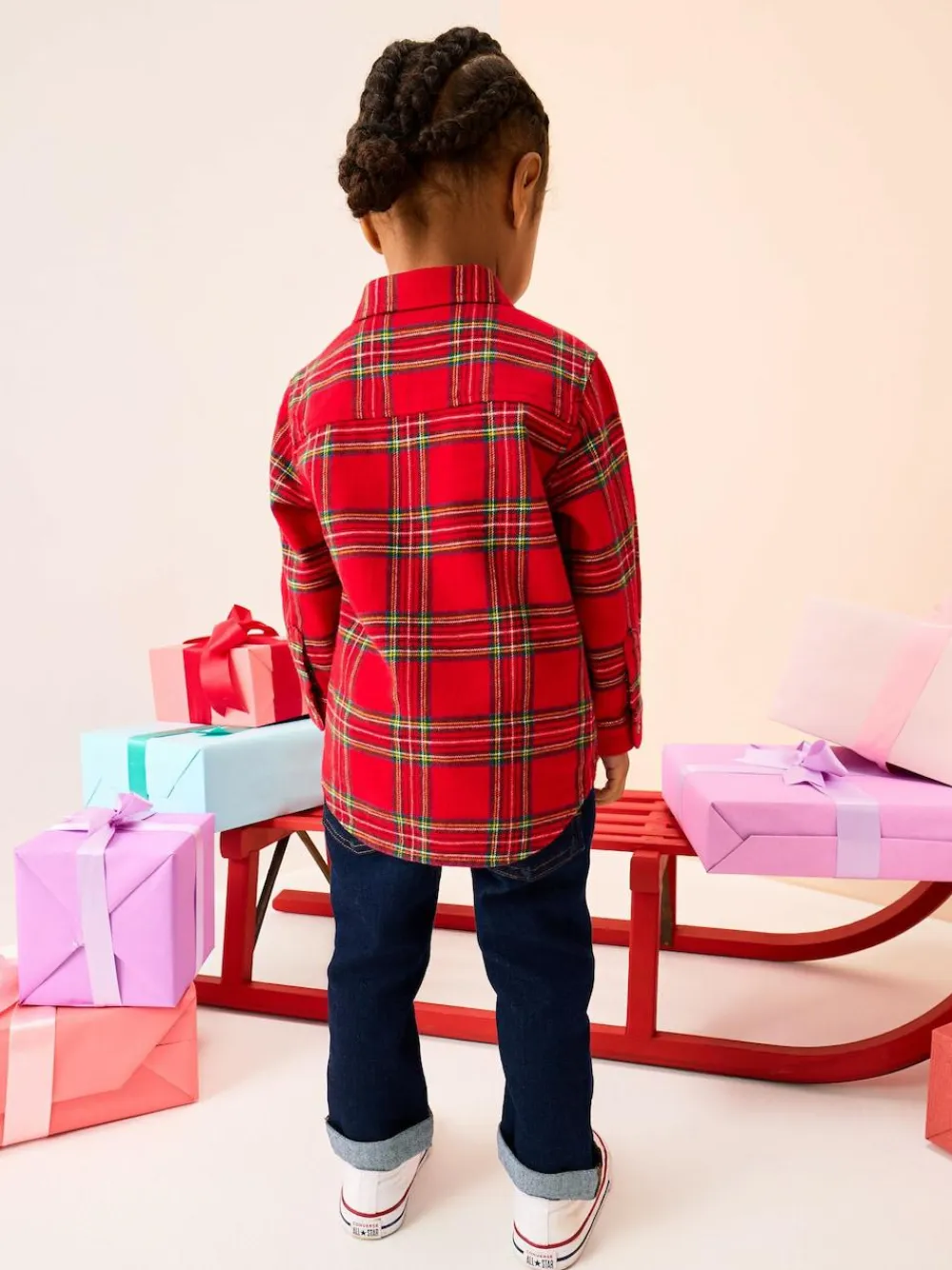 Next Long Sleeve Christmas Check Shirt (3mths-10yrs)^BOY Suits & Vest