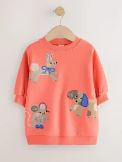 Outlet Next Relaxed Sweat Dress (3mths-7yrs) Red Character