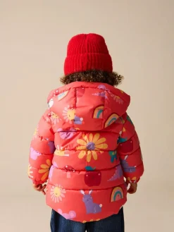 Sale Next Shower Resistant Fleece Lined Hooded Padded Coat (3mths-7yrs) Red Character