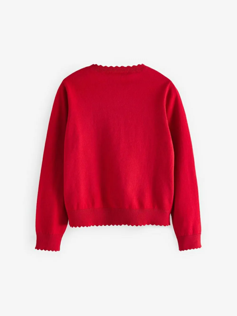 Next Cotton Rich Scalloped Edge School Cardigan (3-16yrs)^ Knitwear & Sweaters|Knitwear