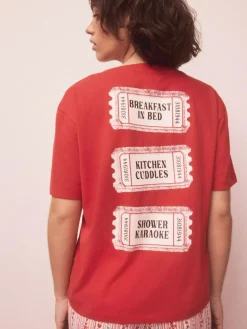 Outlet Next Red Graphic Short Sleeve Pyjamas