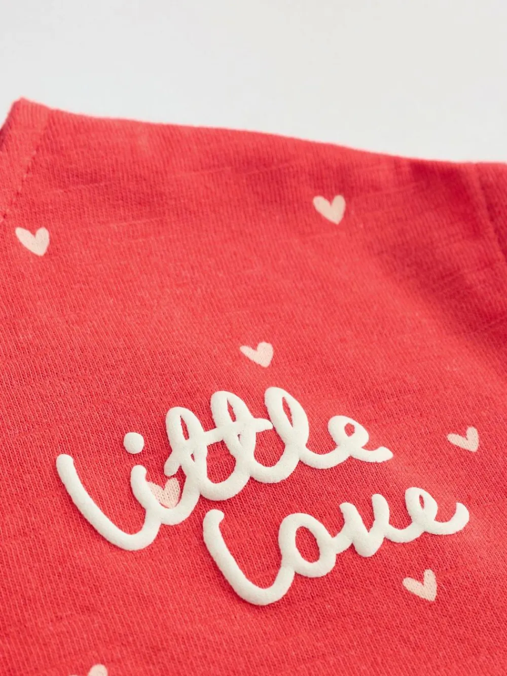 New Next 3 Pack Baby Rompers Red Heart Printed Button Through