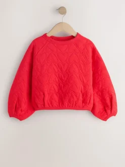 Hot Next Quilted Sweatshirt (3-16yrs) Red Heart