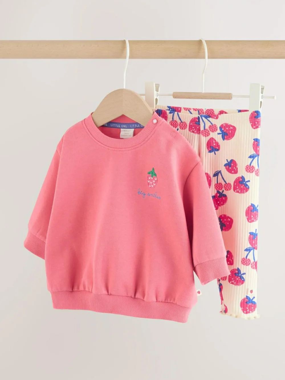 Next Baby Sweatshirt and Leggings 2 Piece Set (0mths-2yrs) Red Strawberry