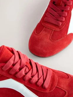 Next Forever Comfort® Leather Slimsole Lace-Up Trainers^Women Sneakers
