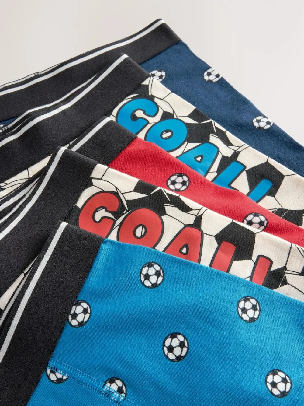 New Next Junior Character Trunks 5 Pack (1.5-16yrs) Red/Blue Football