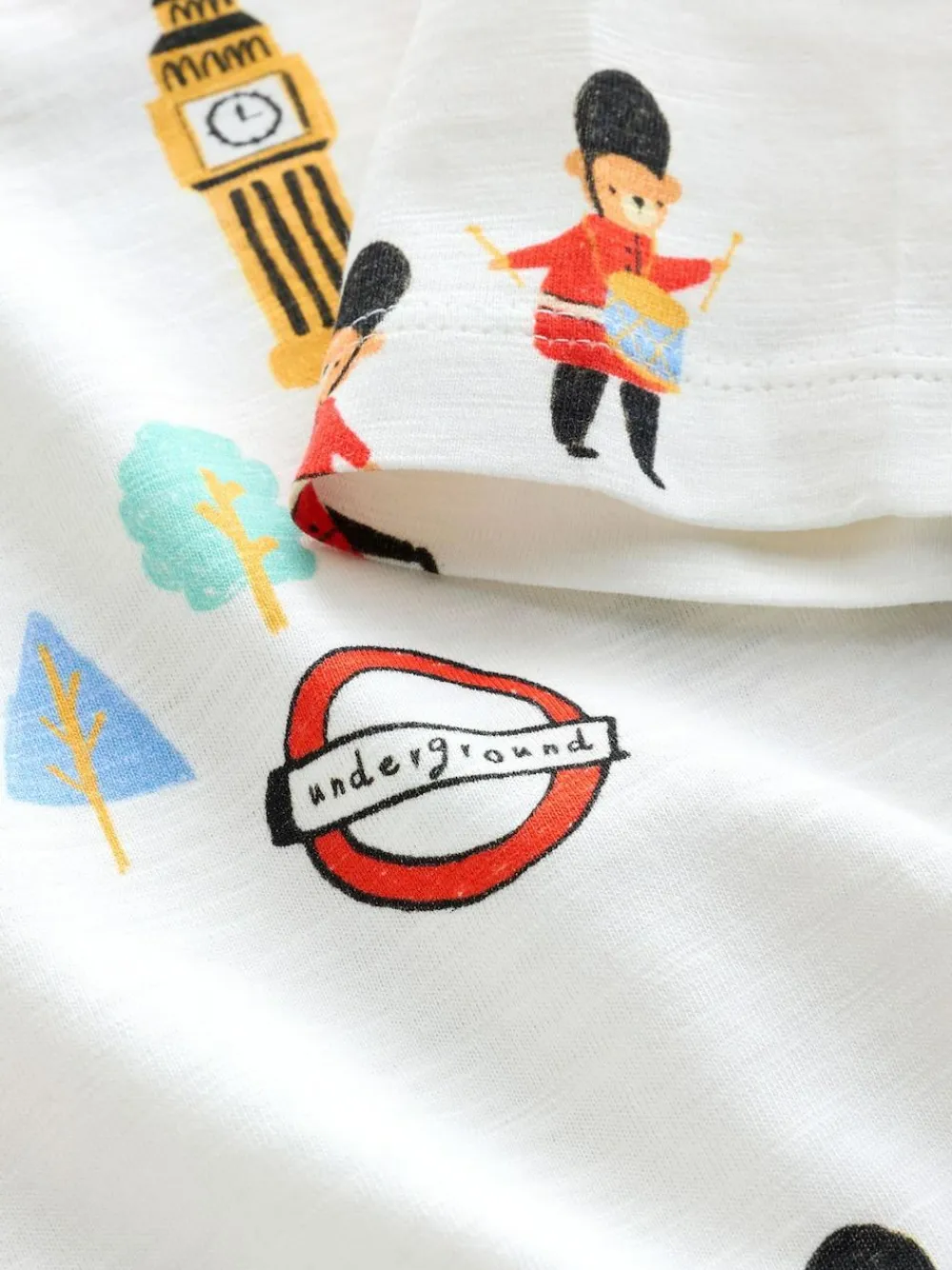 Online Next Short Sleeve All Over Graphic Print T-Shirts 3 Pack (3mths-7yrs) Red/Blue London