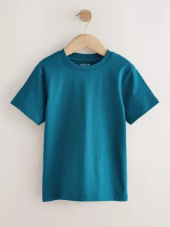 New Next Red/Blue/Navy/Neutral Regular Fit Short Sleeves T-Shirts 4 Pack (3-16yrs)