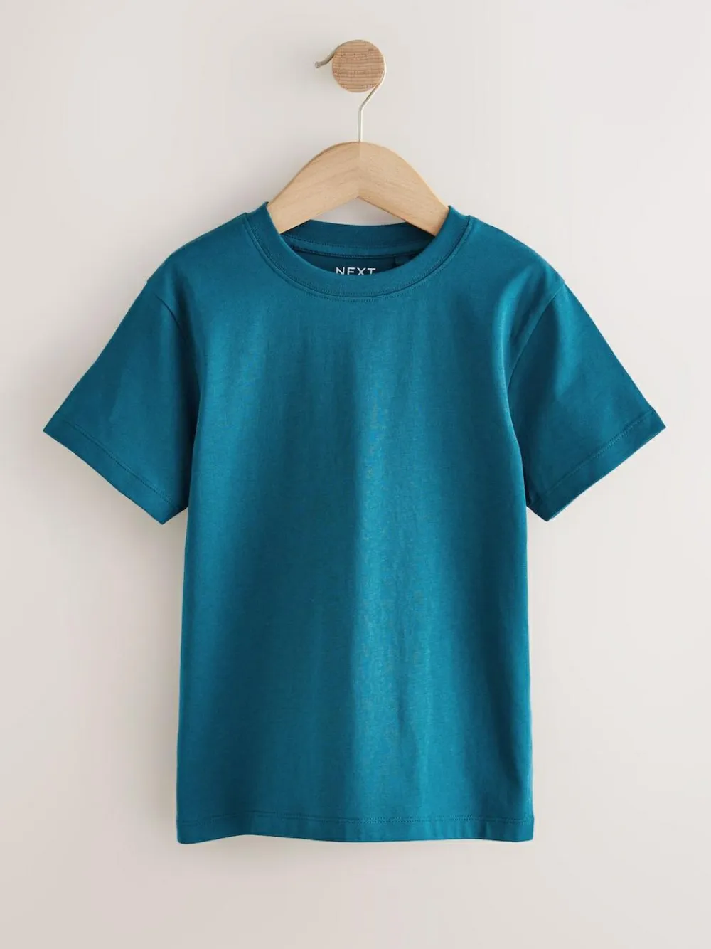 New Next Red/Blue/Navy/Neutral Regular Fit Short Sleeves T-Shirts 4 Pack (3-16yrs)