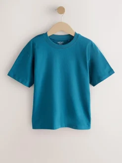 Next Red/Blue/Navy/Neutral Relaxed Fit Short Sleeves T-Shirts 4 Pack (3-16yrs)^BOY T-Shirts
