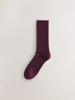 New Next Red/Grey 7 Pack Mens Cotton Rich Socks