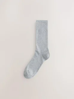 New Next Red/Grey 7 Pack Mens Cotton Rich Socks