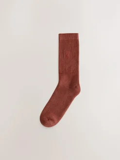 New Next Heavyweight Socks 4 Pack Red/Orange Twisted