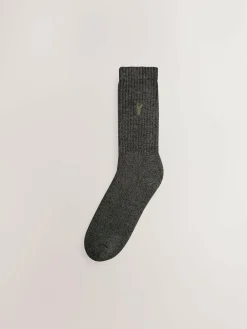 Outlet Next Stag Embroidered Heavyweight Socks 10 Pack Red/Orange/Blue
