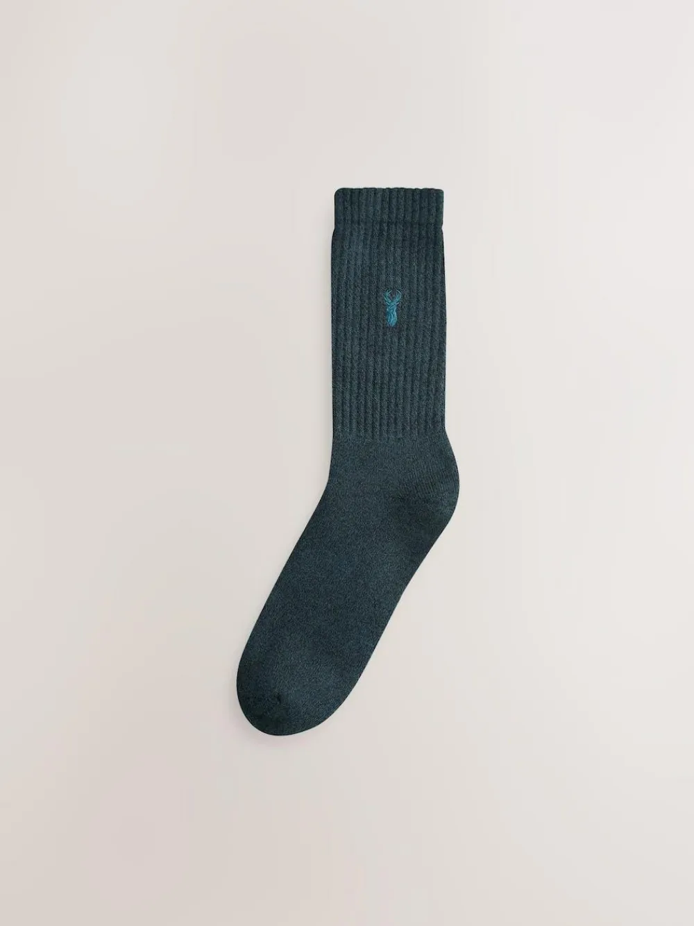 Outlet Next Stag Embroidered Heavyweight Socks 10 Pack Red/Orange/Blue
