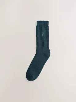 Outlet Next Stag Embroidered Heavyweight Socks 10 Pack Red/Orange/Blue