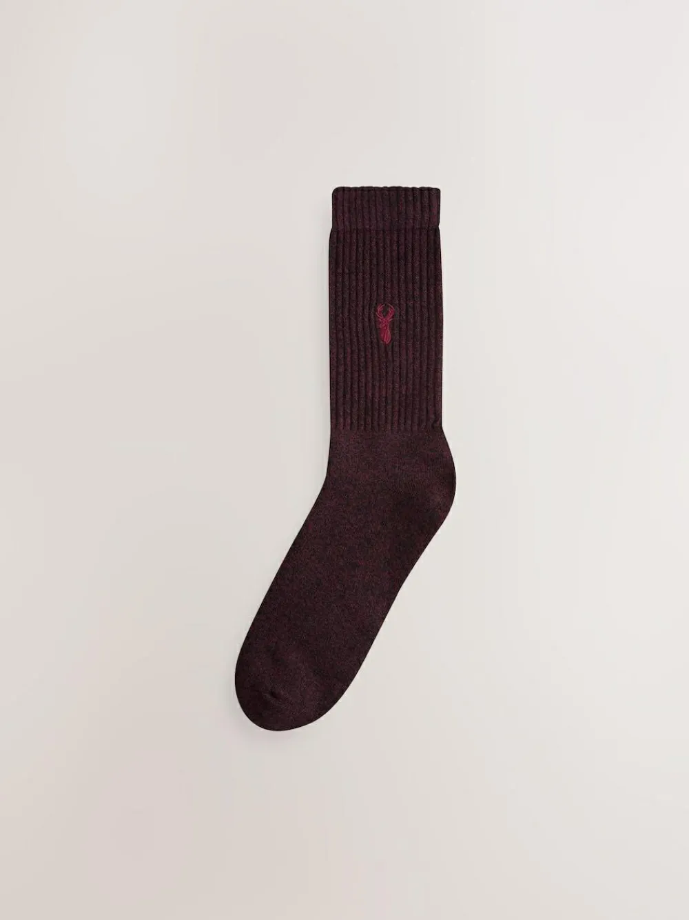 Outlet Next Stag Embroidered Heavyweight Socks 10 Pack Red/Orange/Blue