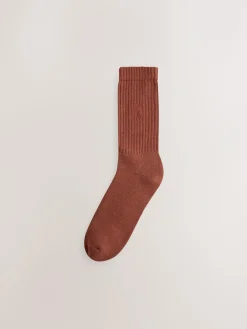 Outlet Next Stag Embroidered Heavyweight Socks 10 Pack Red/Orange/Blue
